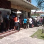 Pensioners line up