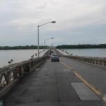 Pontoon bridge over the Demerara River