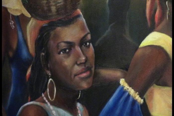 young exuberance detail oil on canvas karl jerry craig jamaica