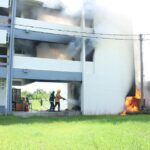 Fire in the University of Guyana compound