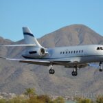 Dassault Falcon 2000 twin-jet, similar to one used for extradition flight