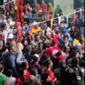 United States Ambassador Nicole Theriot caught in the crush after leaving the Commeration of Guyana's 60th Anniversary of Independence