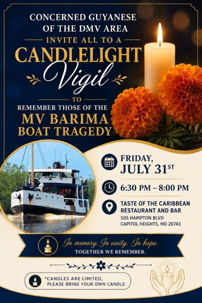 Candlelight Vigil for the victims of the MV Barima Tragedy